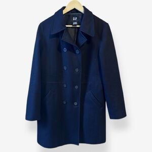 Vintage GAP Navy Wool Peacoat Coat Women’s Large 2000s